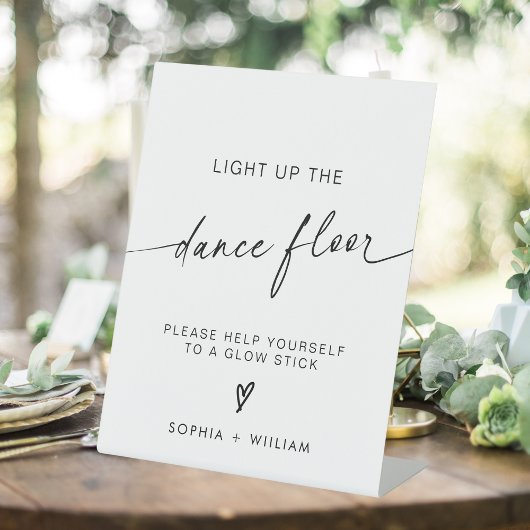 Verlicht de dansvloer | Glow Sticks Teken Reclamebord Met Voetstuk