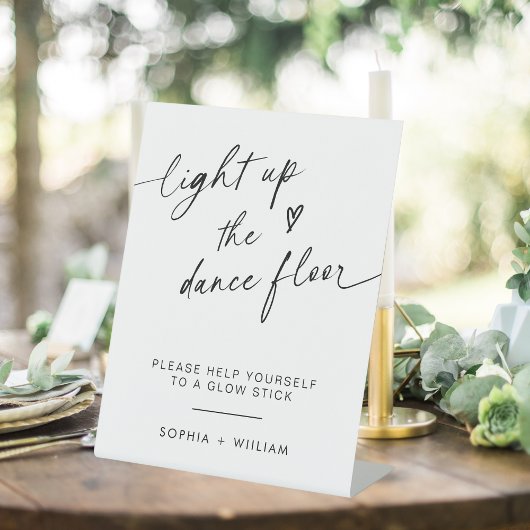 Verlicht de dansvloer | Glow Sticks Teken Reclamebord Met Voetstuk