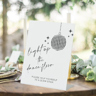 Verlicht de dansvloer   Glow Sticks Teken Reclamebord Met Voetstuk