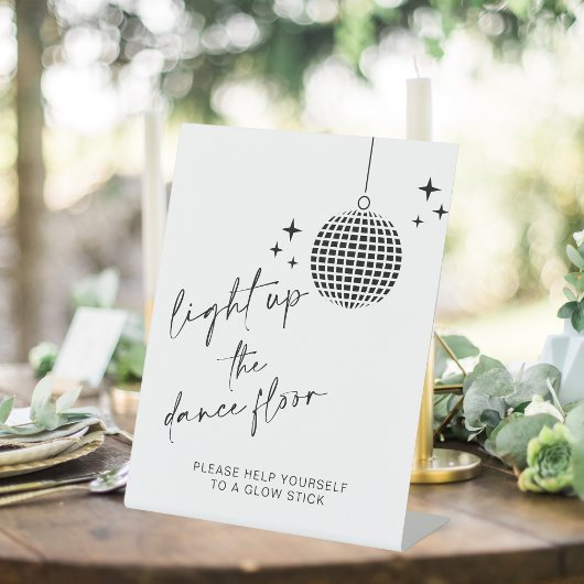 Verlicht de dansvloer | Glow Sticks Teken Reclamebord Met Voetstuk