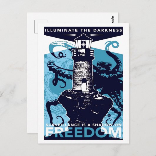 Verlicht de duisternis, het briefkaart (Voorkant / Achterkant)