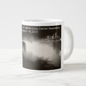 Verlicht de Herfsten voor Lung Cancer Awareness Grote Koffiekop (Voorkant rechts)