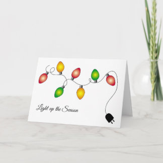 Verlicht de kerstkaart voor het kerstseizoen kaart