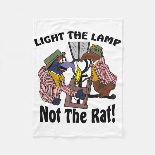 Verlicht de lamp, niet de rat, leuke kerst fleece deken (Voorkant)