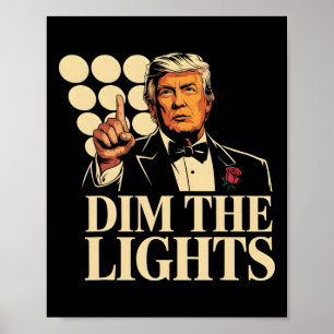 Verlicht de lichten Trump Grappig Retro Poster