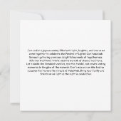 Verlicht de nacht: een Chanoeka-viering Kaart (Achterkant)