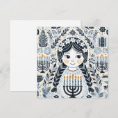 Verlicht de nacht: een Hanukkah-viering Feestdagenkaart (Voorkant / Achterkant)