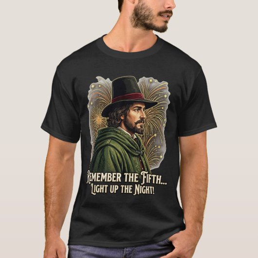 Verlicht de Nacht - Herinner de Vijfde T-shirt (Voorkant)