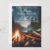 Verlicht de nacht met vuur en passie Uitnodigen Kaart (Voorkant)