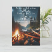 Verlicht de nacht met vuur en passie Uitnodigen Kaart (Staand voorkant)