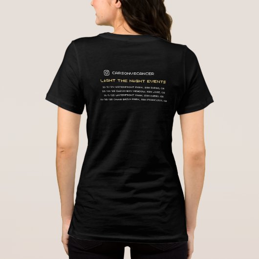 Verlicht de Nacht voor Carson Tri-Blend Shirt (Achterkant)