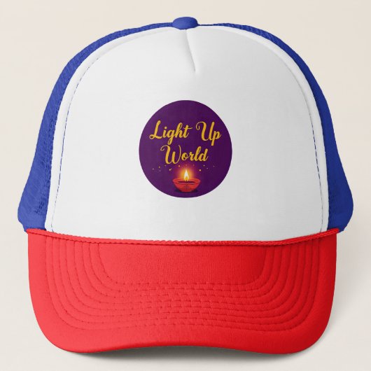 Verlicht de wereld ✨ | Minimal Elegant Diwali Trucker Pet (Voorkant)