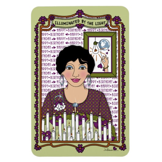 Verlicht door de Light_A_4x6 koelkast Magnet Magneet (Verticaal)