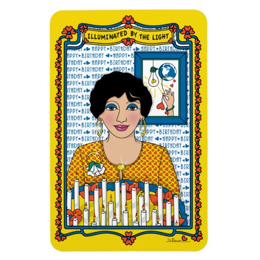 Verlicht door de Light_B_4x6 koelkast Magnet Magneet (Verticaal)