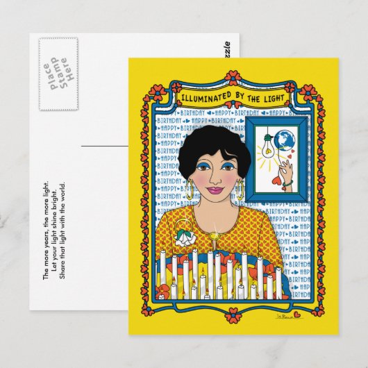 Verlicht door het Light_B_ Briefkaart (Voorkant / Achterkant)