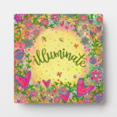 Verlicht  florale grillige inspiratie fotoplaat (Voorkant)