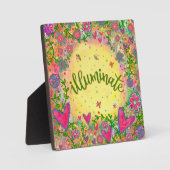 Verlicht  florale grillige inspiratie fotoplaat (Voorkant)