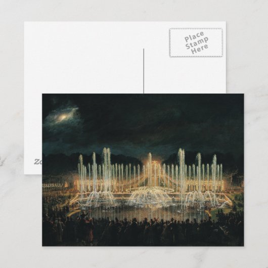 Verlicht fonteinscherm briefkaart (Voorkant / Achterkant)