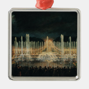 Verlicht fonteinscherm metalen ornament