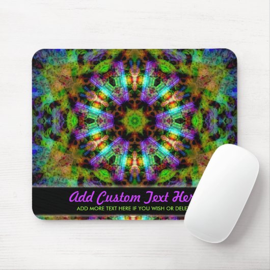 verlicht Geometrische Mandala Mousepad Muismat (Met muis)