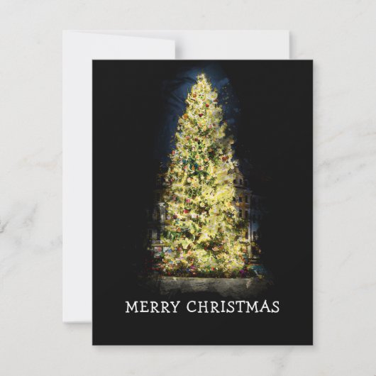 Verlicht geschilderde kerstboom (Voorkant)