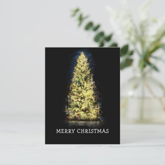 Verlicht geschilderde kerstboom (Staand voorkant)