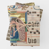 Verlicht handschrift inpakpapier vel (In situ)