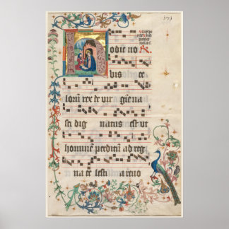 Verlicht handschrift poster