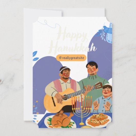 Verlicht Hanukka Uitnodiging (Voorkant)