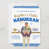 Verlicht Hanukkaan Uitnodiging (Achterkant)