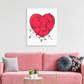 Verlicht hart canvas afdruk (Insitu (Woonkamer))