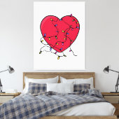 Verlicht hart canvas afdruk (Insitu (Slaapkamer))