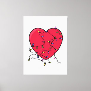 Verlicht hart canvas afdruk