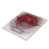 verlicht hartfractal tegeltje (Zijkant)