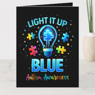Verlicht het Blauw Autistisch Autisme Bewustzijn Kaart