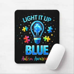 Verlicht het Blauw Autistisch Autisme Bewustzijn Muismat