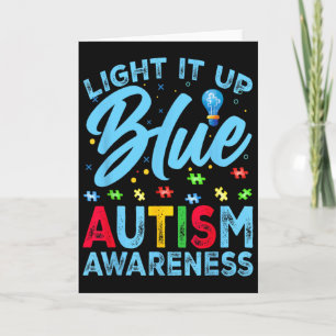 Verlicht het Blauw voor Autisme Bewustzijn Mannen  Kaart
