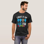 Verlicht het Blauw voor Autisme Maand 1 T-shirt (Voorkant volledig)