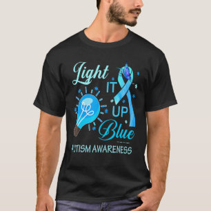 Verlicht het Blauw voor Autismebewustzijn Puzzelst T-shirt