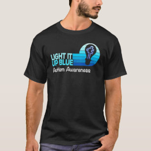 Verlicht het Blauw voor Autismebewustzijn Puzzelst T-shirt