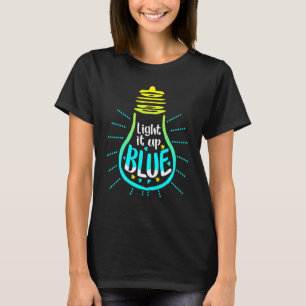 Verlicht het Blauw voor Autismebewustzijn Puzzelst T-shirt