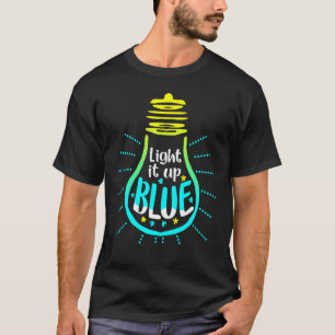 Verlicht het Blauw voor Autismebewustzijn Puzzelst T-shirt