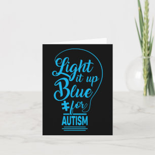 Verlicht het Blauwe Autisme Awareness Gifts Autist Kaart