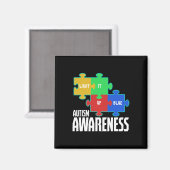 Verlicht het Blauwe Puzzel Inspirerend Autisme Awa Magneet (Voorkant / Achterkant)