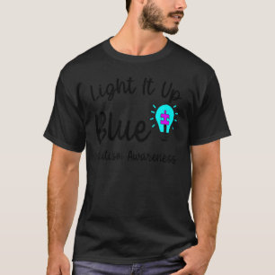 Verlicht het met blauwe autisme T-shirt. Ik draag  T-shirt