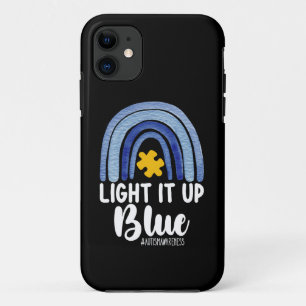 Verlicht het met Blauwe Regenboog Autisme Bewustzi Case-Mate iPhone Case