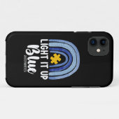 Verlicht het met Blauwe Regenboog Autisme Bewustzi Case-Mate iPhone Case (Achterkant (horizontaal))