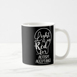 Verlicht het rood voor acceptatie van autisme bewu koffiemok