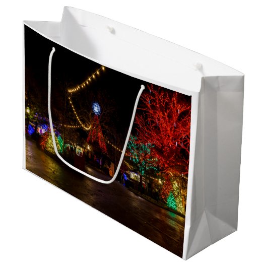 Verlicht het voor Kerstmis Groot Cadeauzakje (Voorkant Gekanteld)