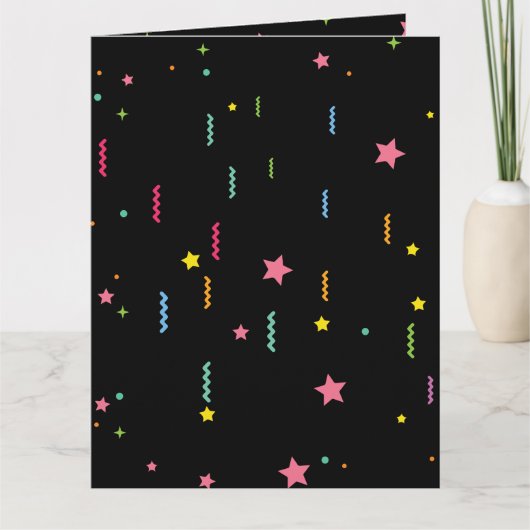 Verlicht hun dag! Persoonlijke confetti verjaardag Kaart (Voorkant)